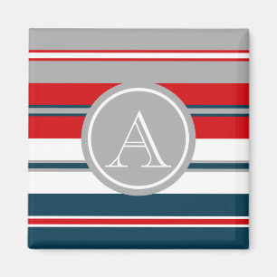 Monogram design magnet