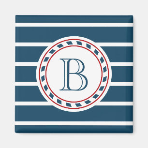 Monogram design magnet