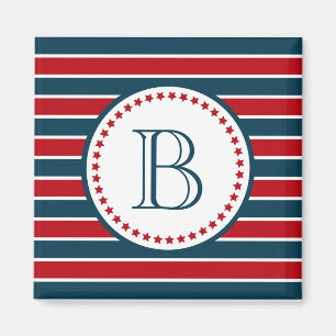 Monogram design magnet