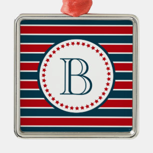 Monogram design metal tree decoration