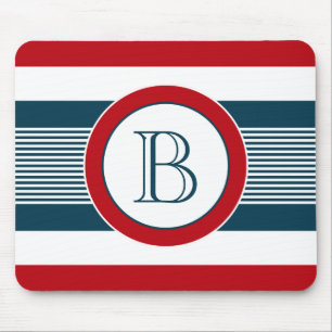 Monogram design mouse pad