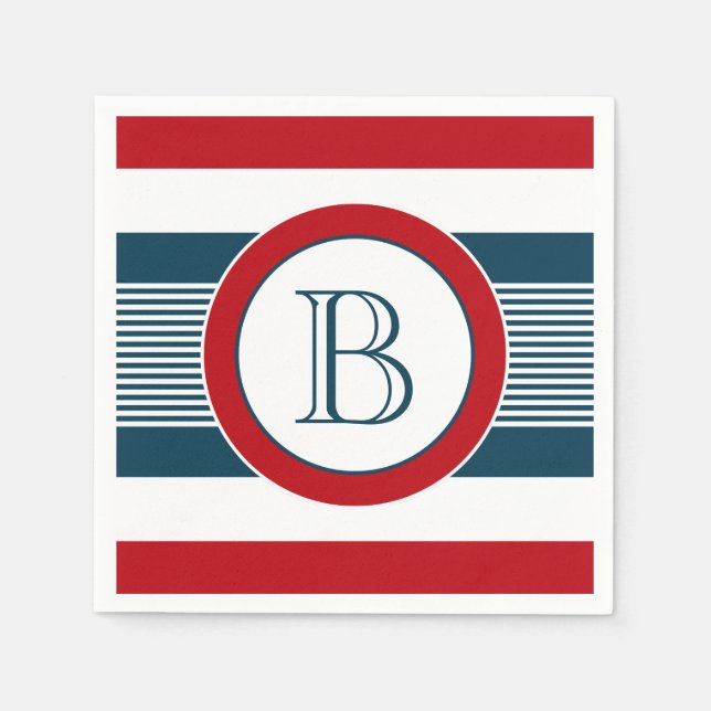 Monogram design napkin (Front)