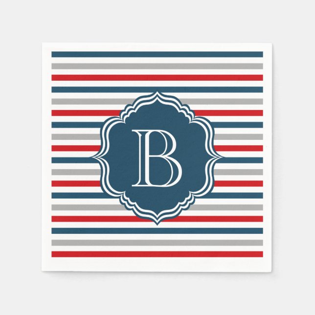 Monogram design napkin (Front)