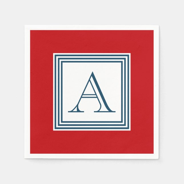 Monogram design napkin (Front)