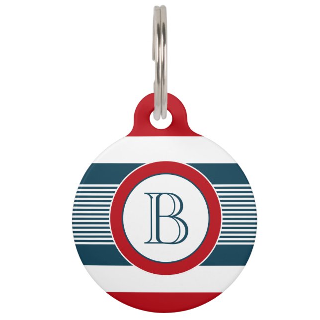 Monogram design pet tag (Front)