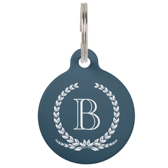 Monogram design pet tag (Front)