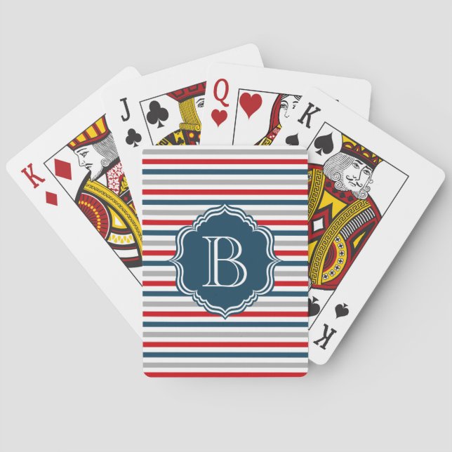 Monogram design playing cards (Back)