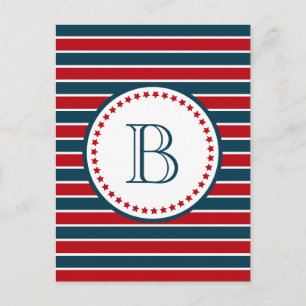 Monogram design postcard