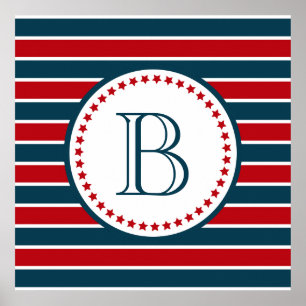 Monogram design poster