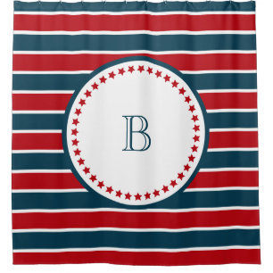 Monogram design shower curtain