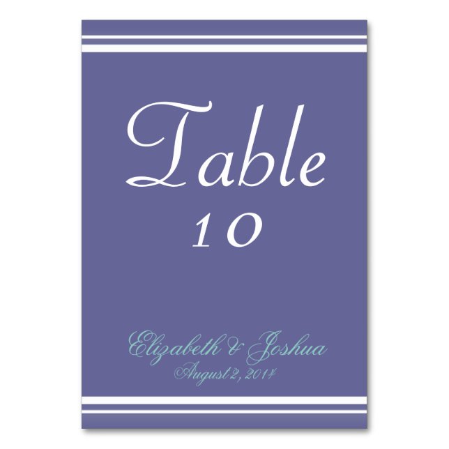 Monogram Design Table Number (Front)