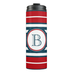 Monogram design thermal tumbler
