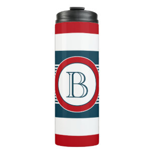 Monogram design thermal tumbler
