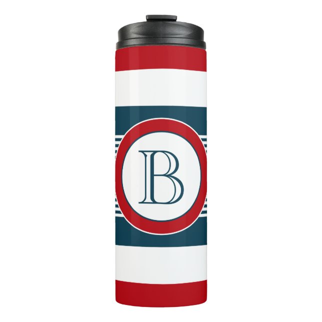 Monogram design thermal tumbler (Front)