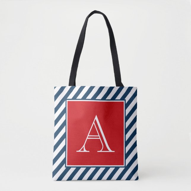 Monogram design tote bag (Front)