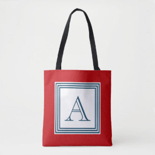 Monogram design tote bag