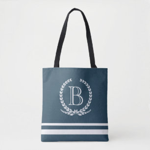 Monogram design tote bag
