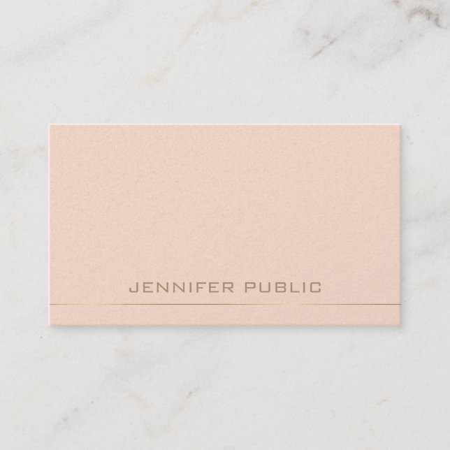 Monogram Design Trendy Glamourous Plain Luxury Business Card (Front)