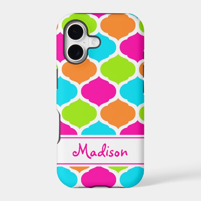 Monogram Designer Quatrefoil Lattice Pattern (Back)