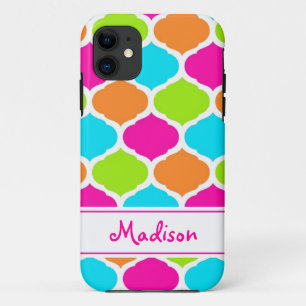 Monogram Designer Quatrefoil Lattice Pattern Case-Mate iPhone Case