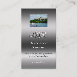 Monogram, Destination Planner, metallic-effect Business Card