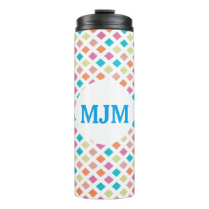 Monogram Diamond Pattern Thermal Tumbler