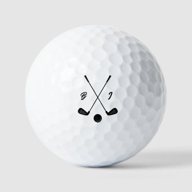 Monogram Distressed Classy Golf Balls (Front)