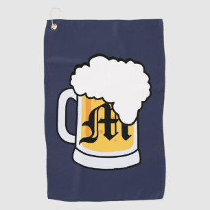 Monogram Draught Beer Mug Golf Towel