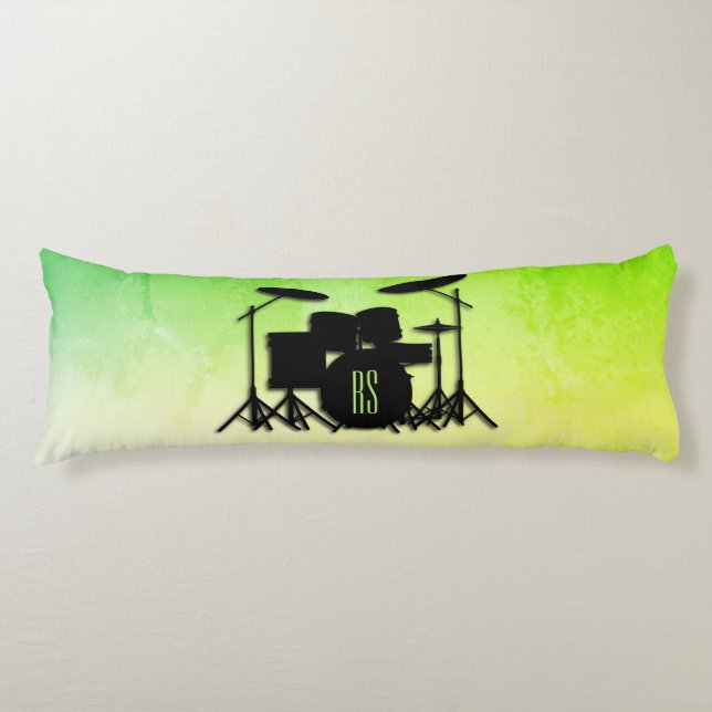 Monogram Drum Set Green Body Cushion (Front)