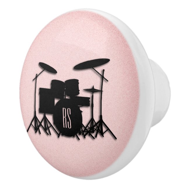 Monogram Drum Set Music Design  Ceramic Knob (Right)