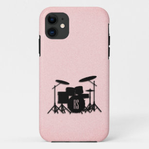 Monogram Drum Set Music Design Pink Case-Mate iPhone Case