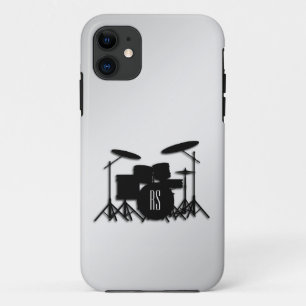 Monogram Drum Set Silver Case-Mate iPhone Case