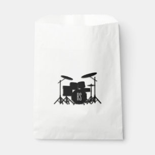 Monogram Drum Set Silver Favour Bags