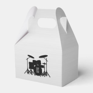 Monogram Drum Set Silver Favour Box