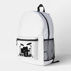 Monogram Drum Set Silver Printed Backpack