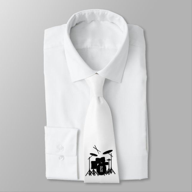 Monogram Drum Set Tie (Tied)