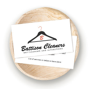 Monogram  Dry Cleaners, Dry Cleaning Business Card