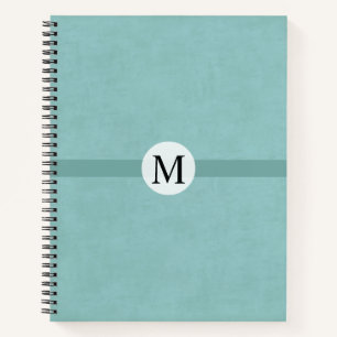 Monogram duck egg green journal for her