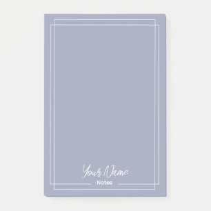 Monogram Dusty blue with white borders Post-it Notes
