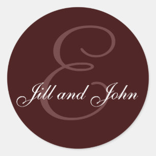 Monogram E and Names Seal Chocolate brown