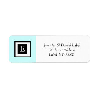 Monogram E Personalised Return Address Label