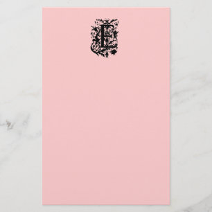 Monogram E Stationery