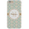Monogram Eggshell Blue and Gold Quatrefoil