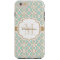 Monogram Eggshell Blue and Gold Quatrefoil