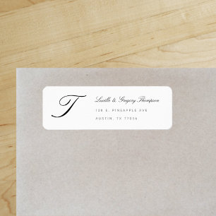Monogram Elegance Custom Family Return Address