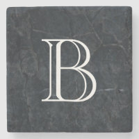 Monogram Elegant Black Stone Texture