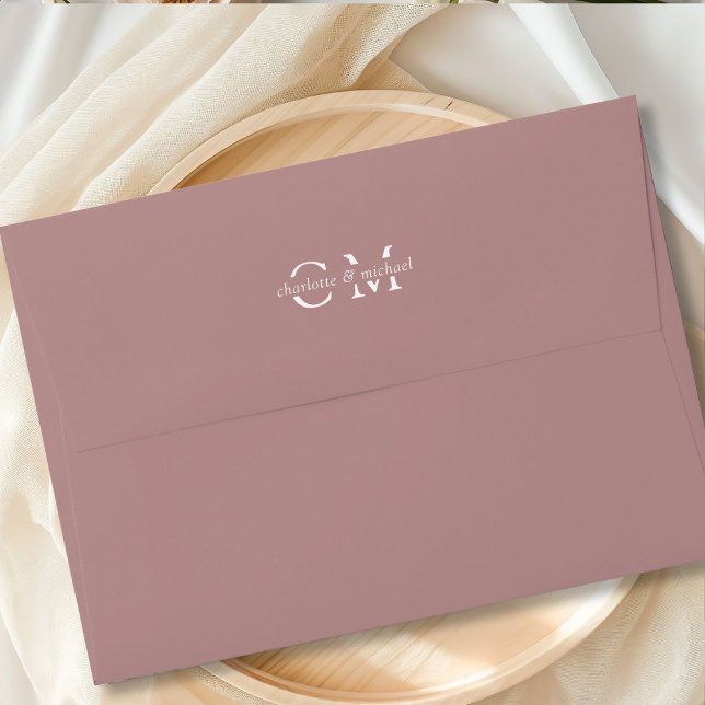 Monogram Elegant Brown Envelope (Monogram Elegant Brown Envelope)