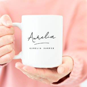 Monogram Elegant Classic Personalised Signature Coffee Mug