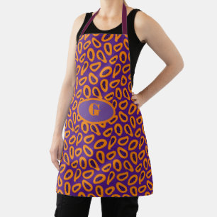  Monogram Elegant Customise Papaya Pattern  Apron
