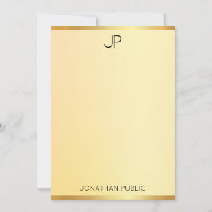 Monogram Elegant Faux Gold Template Modern Simple